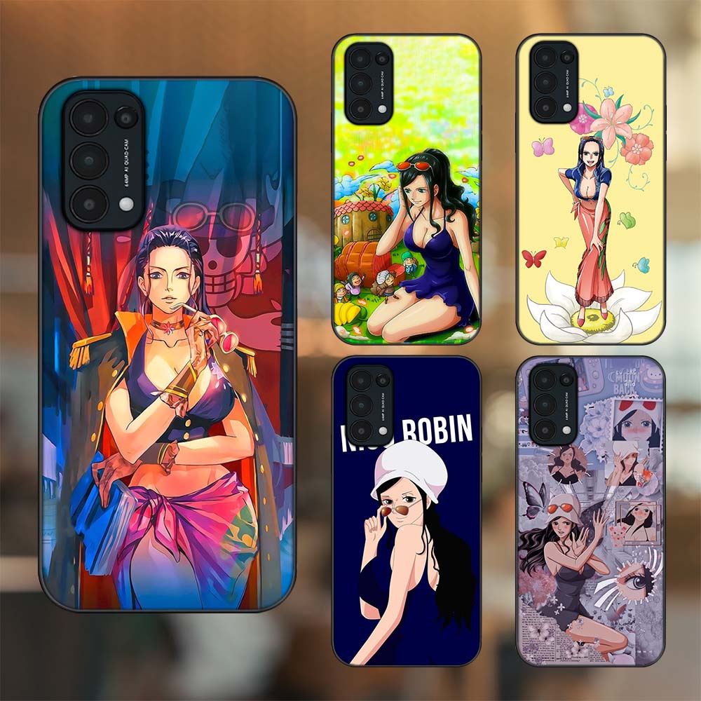 Ốp lưng Oppo Reno 5 viền đen in hình Nico Robin One Piece Đảo Hải Tặc