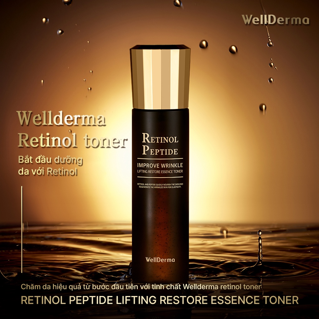 Toner nâng cơ mặt WELLDERMA Retinol Peptide