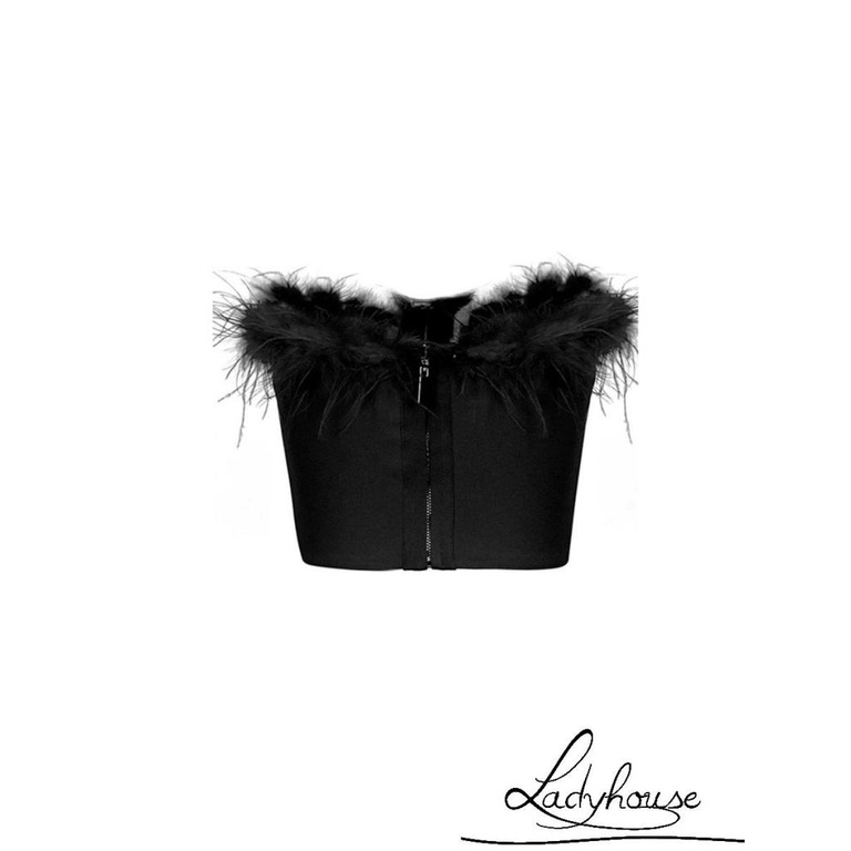 Áo Crop Top Hai Dây Hở Lưng Màu Trơn Có Khóa Kéo Gợi Cảm Cho Nữ