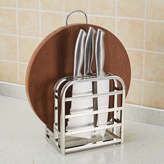 Kệ inox 304 treo dao thớt màu đen màu trắng giúp căn bếp gọn gàng sang trọng kích thước 21x12.6x20cm