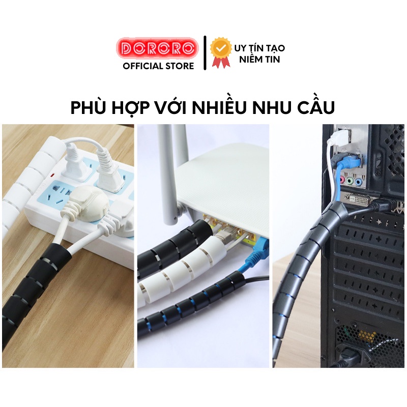 Dây nẹp đa năng cuốn thu gọn, kẹp, chống đứt gãy và bảo vệ tuyệt đối dây cáp máy tính, dây điện, dây mạng, An toàn