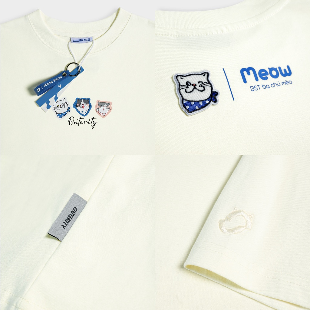 Áo Thun Outerity MeowFam | Meow x Tết Ấm Project tặng kèm móc khóa Oute / Butter Milk - ATO1006 | BigBuy360 - bigbuy360.vn