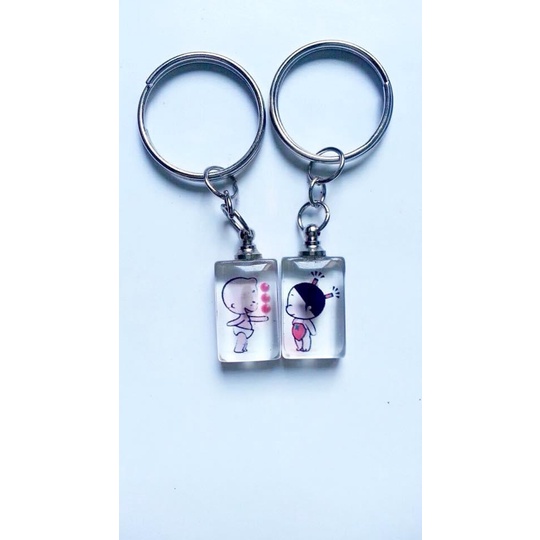 Móc khoá khắc tên hạt gạo, móc khóa cặp dễ thương