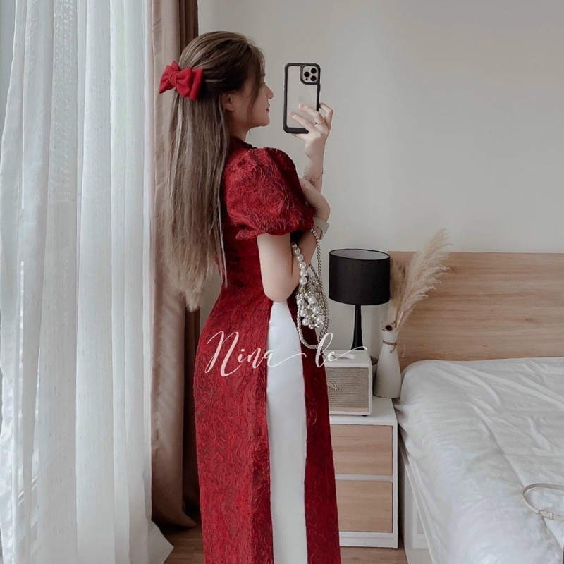 💥sỉ💥áo dài Gấm khoá dọc cho con ti