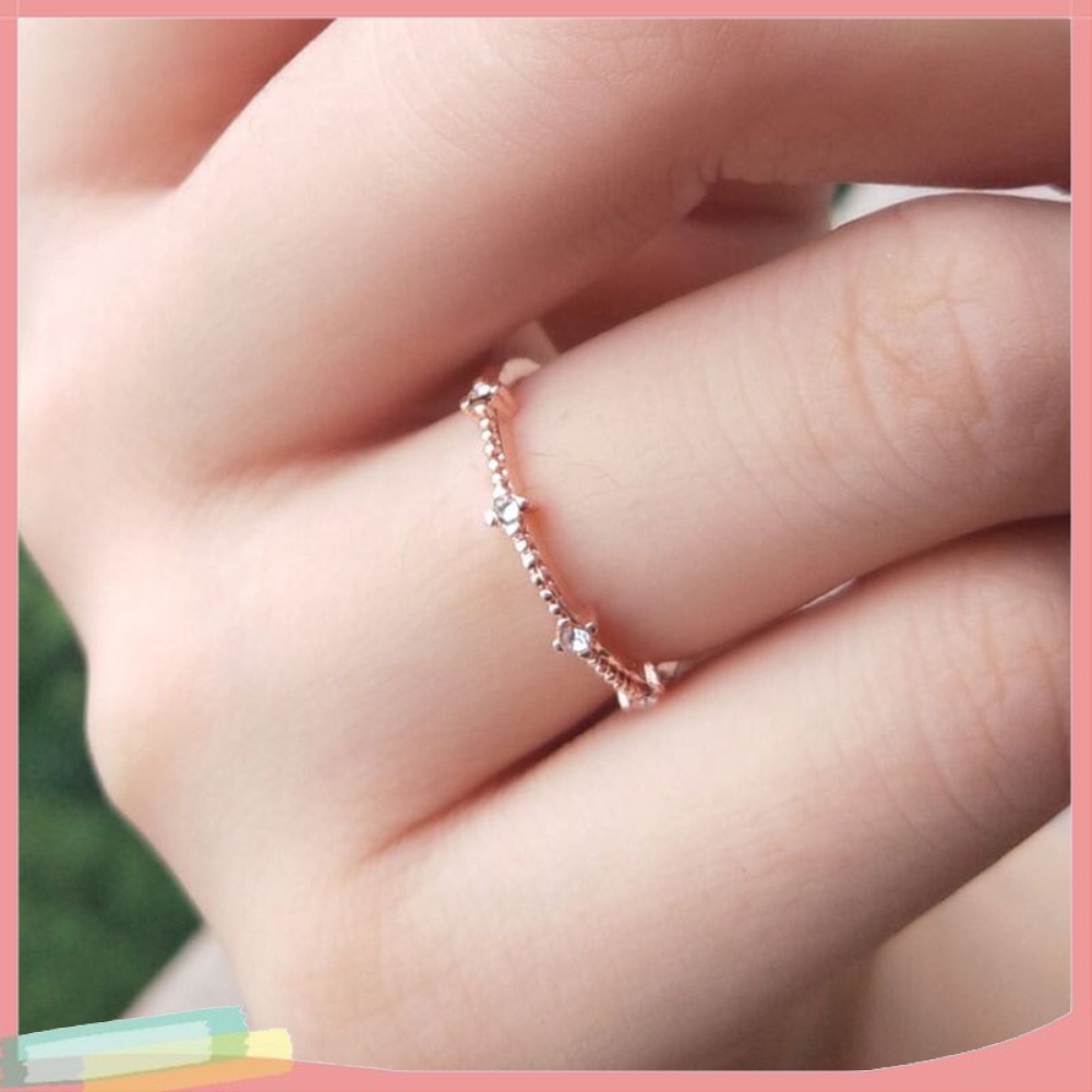 Nhẫn hợp kim trang trí 4 chiếc đính đá thời trang cho nữ