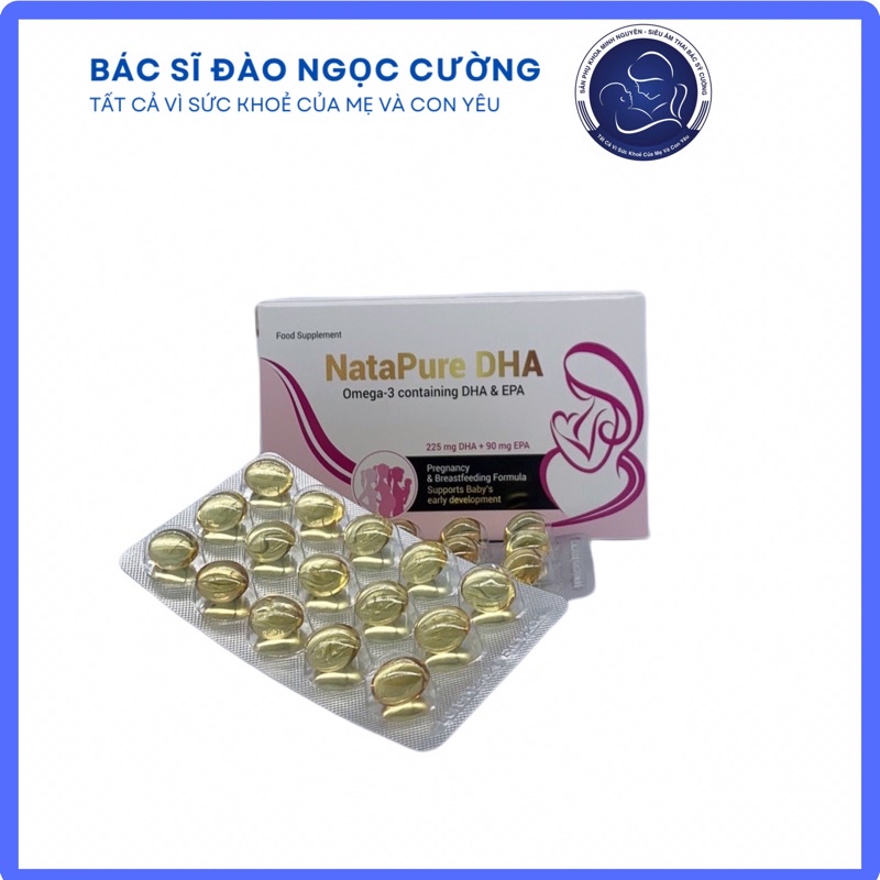 Thực phẩm tăng cường sức khoẻ NataPure DHA Viên uống bổ sung DHA, EPA cần thiết - DNC15