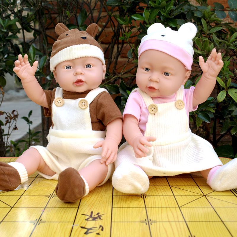 Búp Bê Em Bé Gái , Bé Trai Silicon Trong Set Đồ Dễ Thương - Cao 41cm