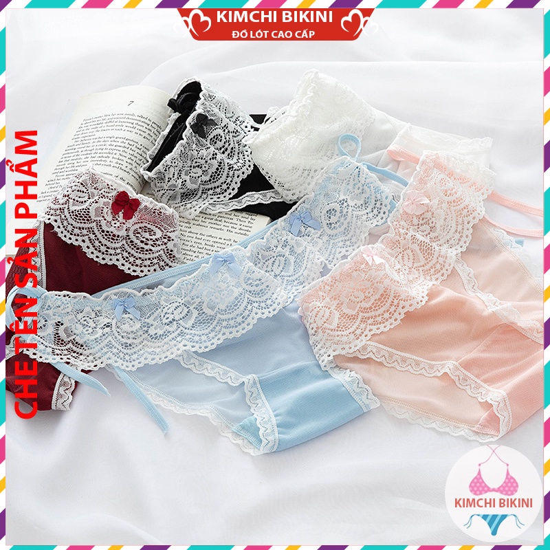 [Thanh Lý] Quần trong buộc dây cao cấp gợi cảm sexy KIMCHIBIKINIquần lót nữ màu đen phối lưới mềm mại quyến rũ QL043