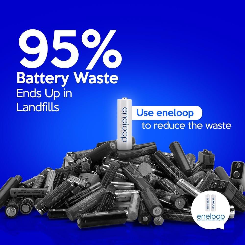Pin Sạc Eneloop Panasonic AA 2000mAh Vỉ 2 Viên Chính Hãng - Tặng Kèm Hộp Đựng Pin Eneloop Xanh