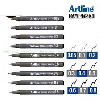 Bút line Artline Drawing System - Bút đi nét mực đen
