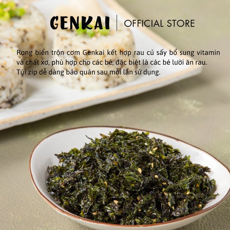 [Thùng] 24 gói Rong Biển Trộn Cơm GENKAI Rau củ 50g