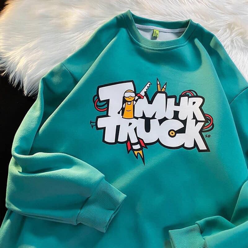 Áo Sweater Nỉ Bông Hình Hot Hit, Áo Thu Đông Ulzzang Unisex Form Rộng