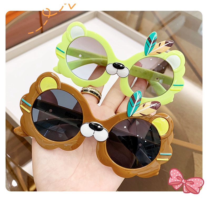 Kính Mát Tròn Mắt Mèo Chống Tia UV400 Thời Trang Hàn Quốc Cho Bé