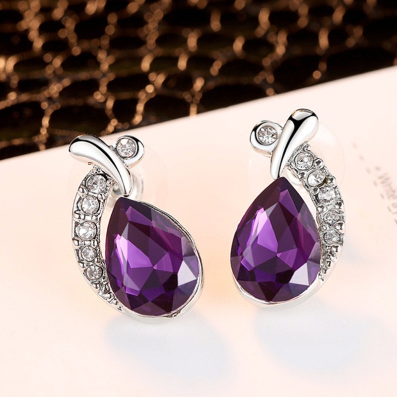 ✿ Bộ Vòng cổ + Bông Tai Hợp Kim Hình Giọt Nước Thời Trang Mùa Đông