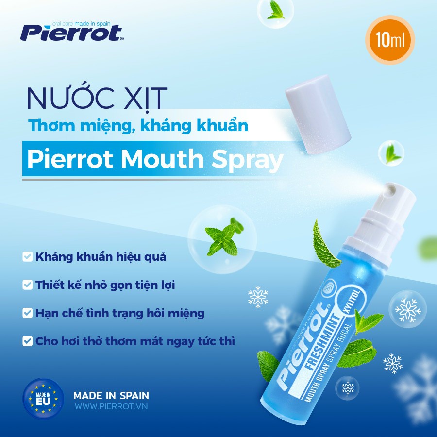 Xịt Thơm Miệng Pierrot Mouth Spray 10ml