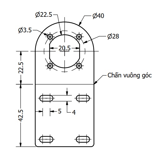 Gá động cơ planet 30w