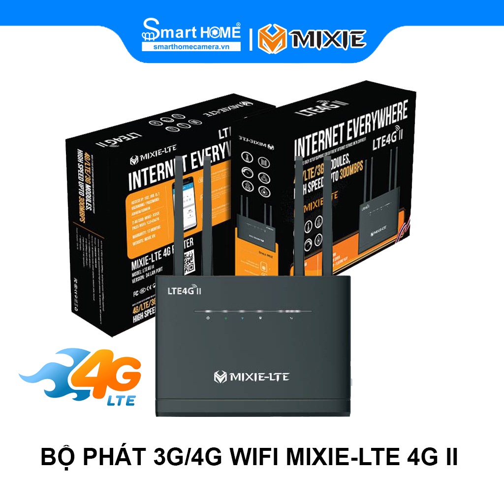 Bộ Phát Wifi 4G Mixie-LTE II - 4 Anten Phát Wifi Bảo Hành 12 Tháng