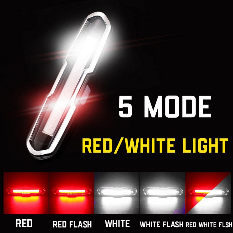 [Sạc Usb] [Đèn LED Cảnh Báo Hiệu Suất Cao] [Phụ Kiện Đèn Đuôi Xe Đạp] [Đèn Pin Cảnh Báo]