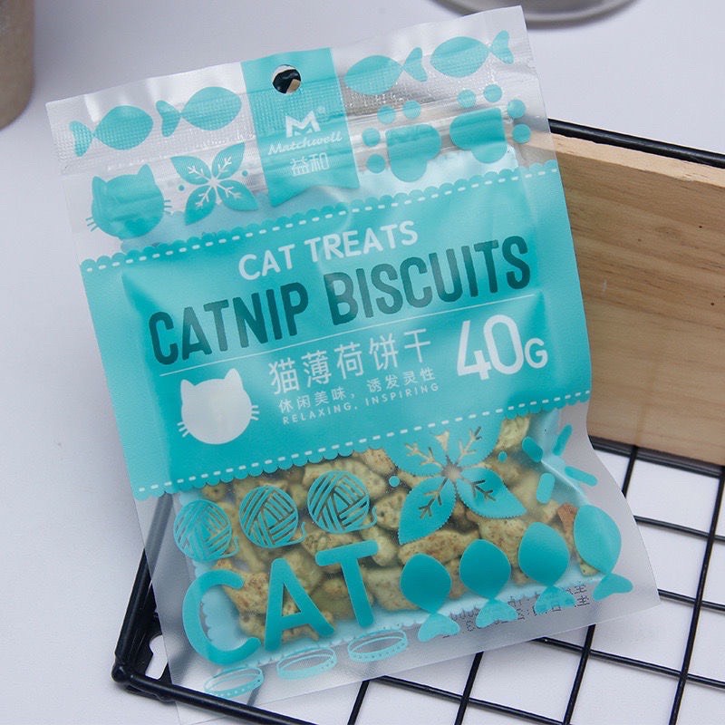 Bánh Cá Biscuits Catnip Giảm Búi Lông Viêm Răng Hôi Miệng Cho Mèo
