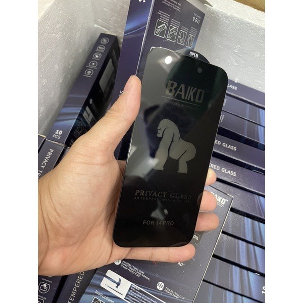 Cường lực kingkong BAIKO chống nhìn trộm và cường lực Baiko Tím chính hãng dành cho iphone