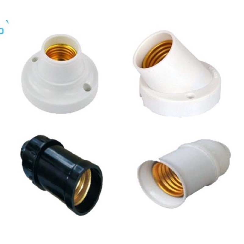 ĐUÔI BÓNG ĐÈN XOÁY TREO TRẮNG/ĐEN CHÍNH HÃNG - ĐUI XOÁY E27