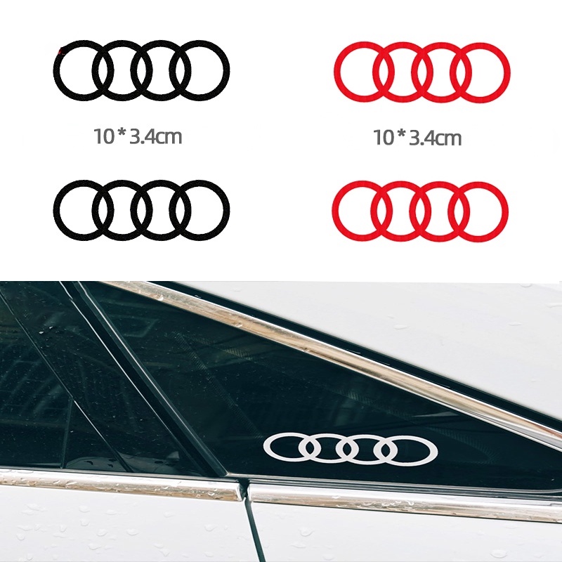 Bộ 2 Miếng Dán Trang Trí Cửa Sổ Xe Hơi Audi A3 A4 A6 A5 A7 Q2 Q3 Q5 Q7 S3 S6