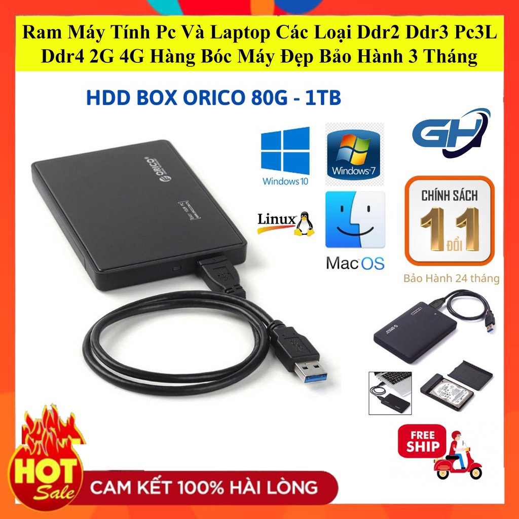 Ổ Cứng Di Động Orico Kèm Theo Hdd Gắn Trong Dung Lượng Từ 160GB - 500GB - 1TB