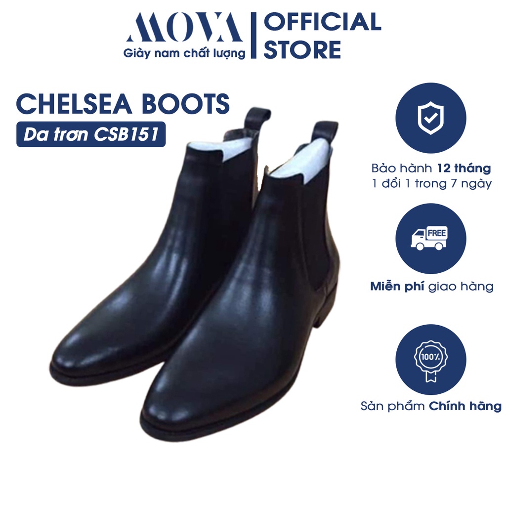 Giày Chelsea Boots Nam da bò đế cao su đúc - Boots cho nam dễ phối đồ tăng chiều cao, giày cao cổ nam da bò g