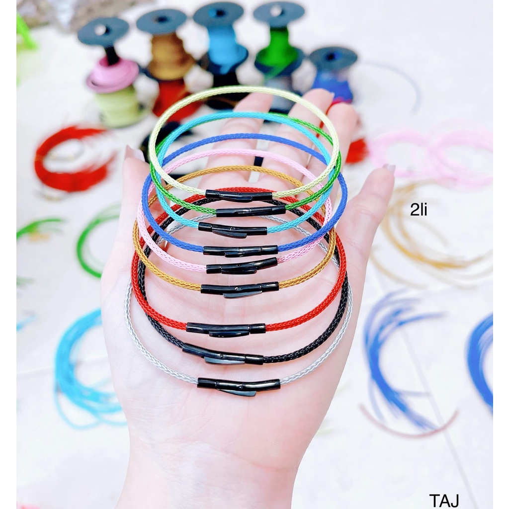 Vòng tay dây thép - dây cáp xỏ đá