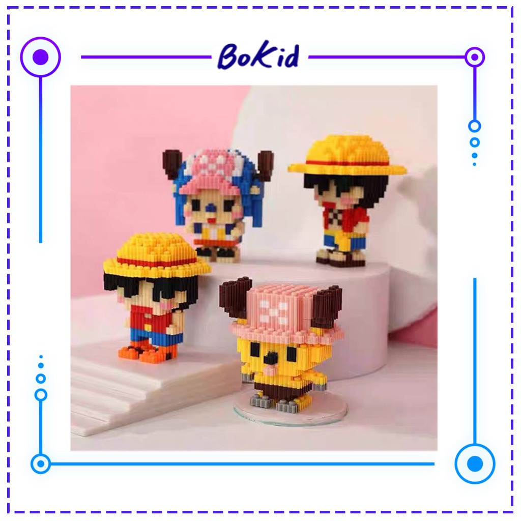 Khối Lego xếp hình nhân vật Anime hoạt họa Onepice, Naruto, Pokemon dễ thương giúp bé phát triển trí tuệ