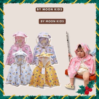 (Hàng thiết kế) Áo choàng chống nắng cho bé kèm tấm chắn có thể tháo rời-Moon kids fashion