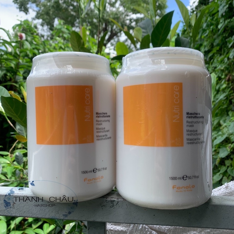 Ủ Tóc Hấp dầu Fanola Nutricare 1500ml mẫu mới nhất nắp trong