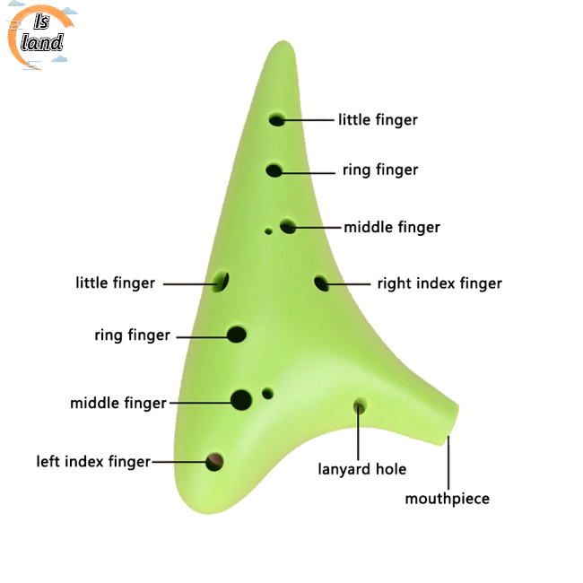 Sáo Ocarina Nhựa 12 Lỗ Dành Cho Người Mới Bắt Đầu