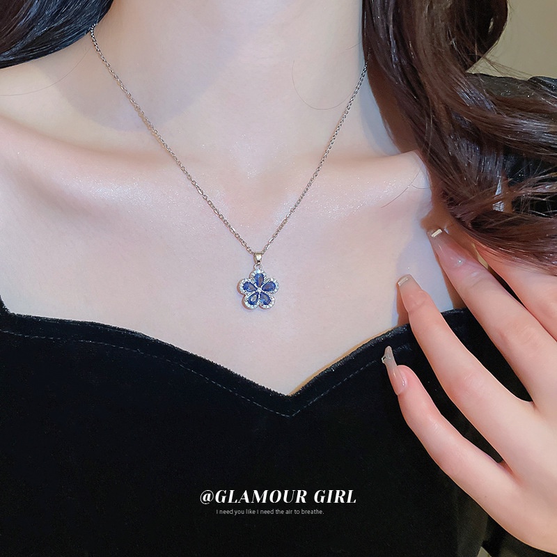 Bông Tai Hình Hoa Đính Đá Zircon Phong Cách Nhật Hàn Độc Đáo