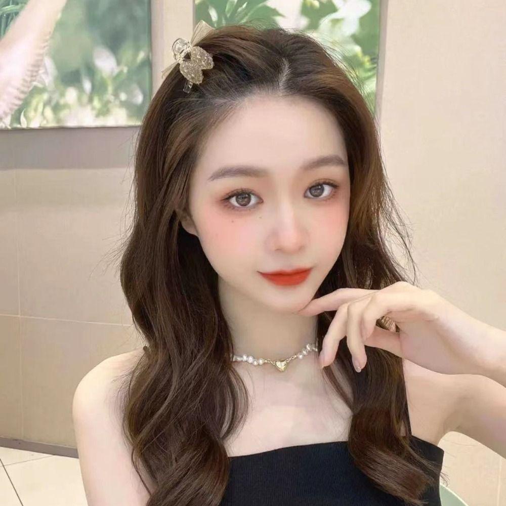 IVORY Kẹp Tóc Hình Nơ Bằng Lưới Phong Cách Hàn Quốc Ngọt Ngào Cho Nữ