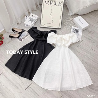 Đầm Xòe Trễ Vai Đi Tiệc Today Style D3696 Sang Trọng