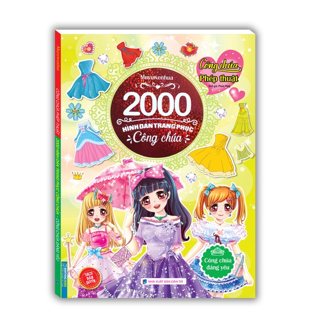 Sách - 2000 hình dán trang phục công chúa - Công chúa đáng yêu