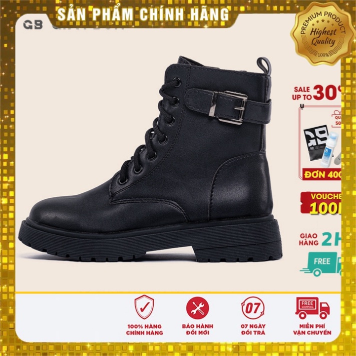 Giày Bốt Nữ Cổ Cao Giày BOM Boot Đế Cao khóa dùng để kéo Da Bóng black color trang điểm tiên tiến nhất thích hợp Đi Làm,