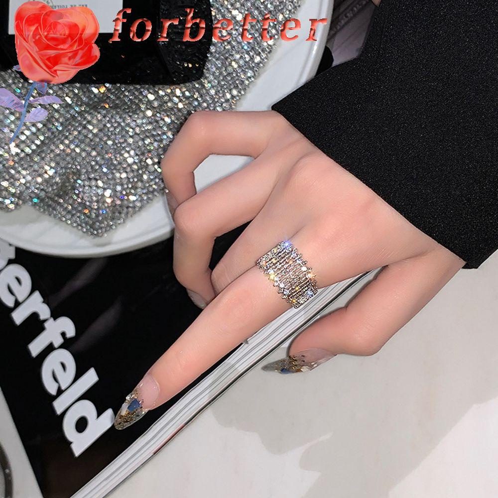 Nhẫn Hở Nhiều Lớp Bằng Đồng Đơn Giản Phong Cách Punk Hiphop