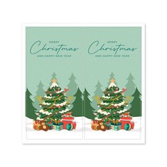 TD76_Tem dán chữ _ STICKER " NOEL_GIÁNG SINH " , SIZE 5X10cm, 50 TEM/XAP_STICKER NIÊM PHONG HỘP GIẤY
