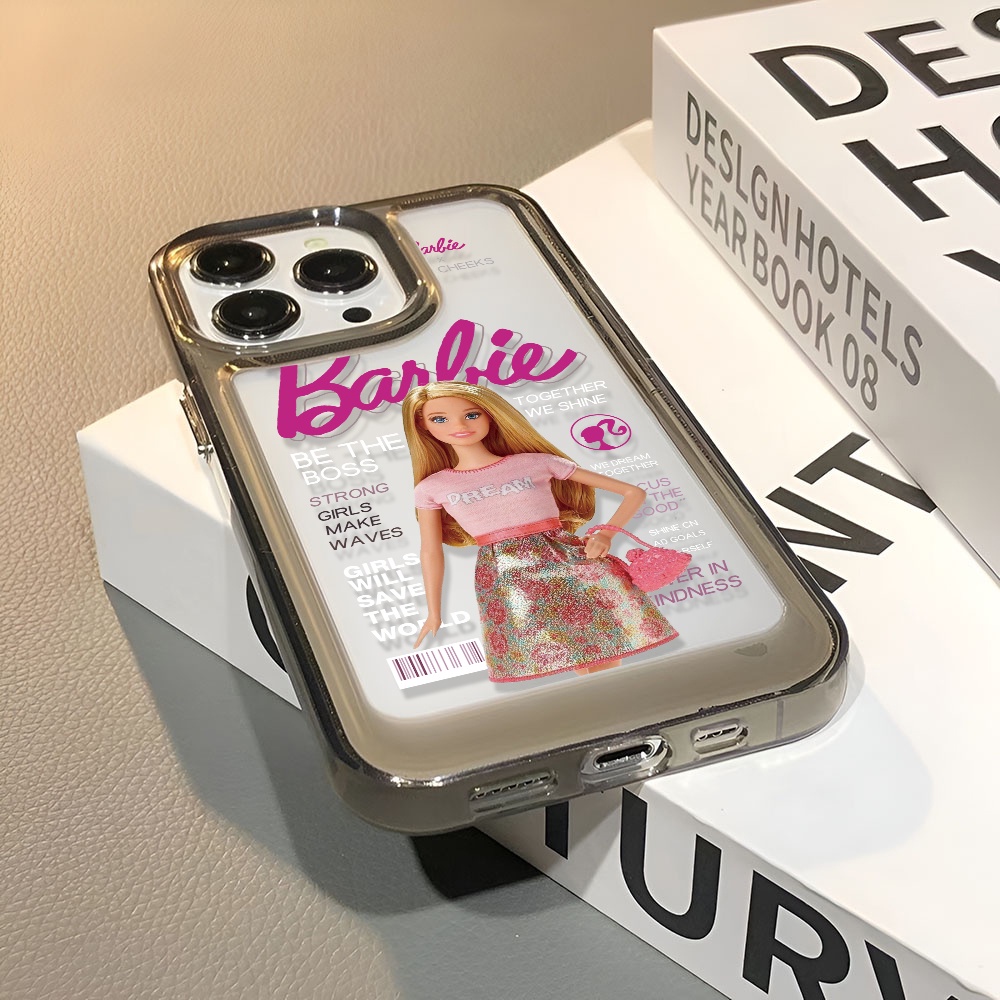 Ốp Điện Thoại Trong Suốt Hình Búp Bê Barbie Cho iphone 14ProMax 13 11 12 7Plus X XR XS Max