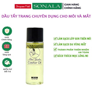 Dầu Tẩy Trang Mắt Môi MiniGarden Castor Oil 30ML làm sạch lớp son môI và macara ở mắt