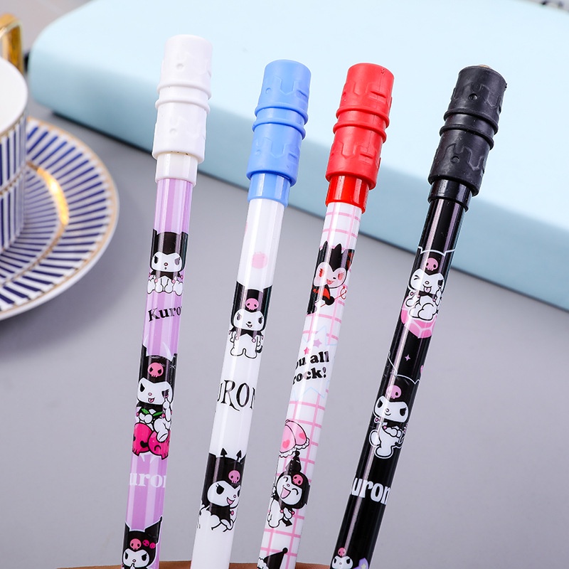 Bút Xoay Mực Đen Kuromi Thiết Kế Dễ Thương Cho Học Sinh
