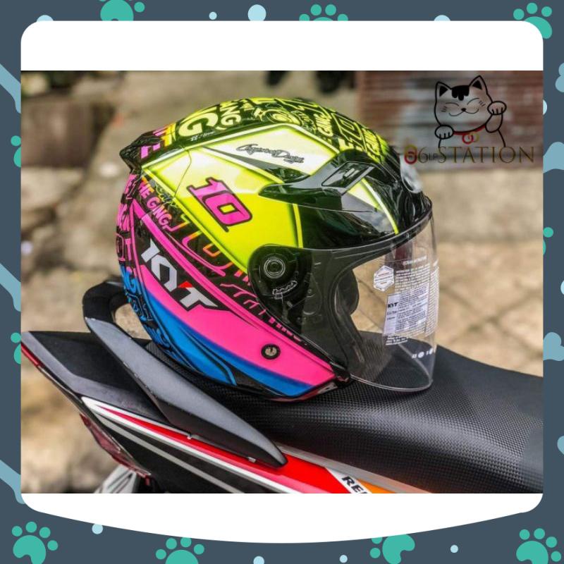 Nón bảo hiểm KYT 3/4 , Mũ bảo hiểm KYT 3/4 Venom Thitipong hàng chính hãng