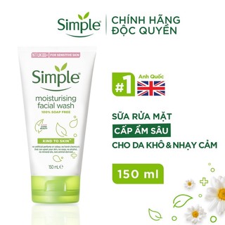 Sữa rửa mặt simple dưỡng ẩm 150ml