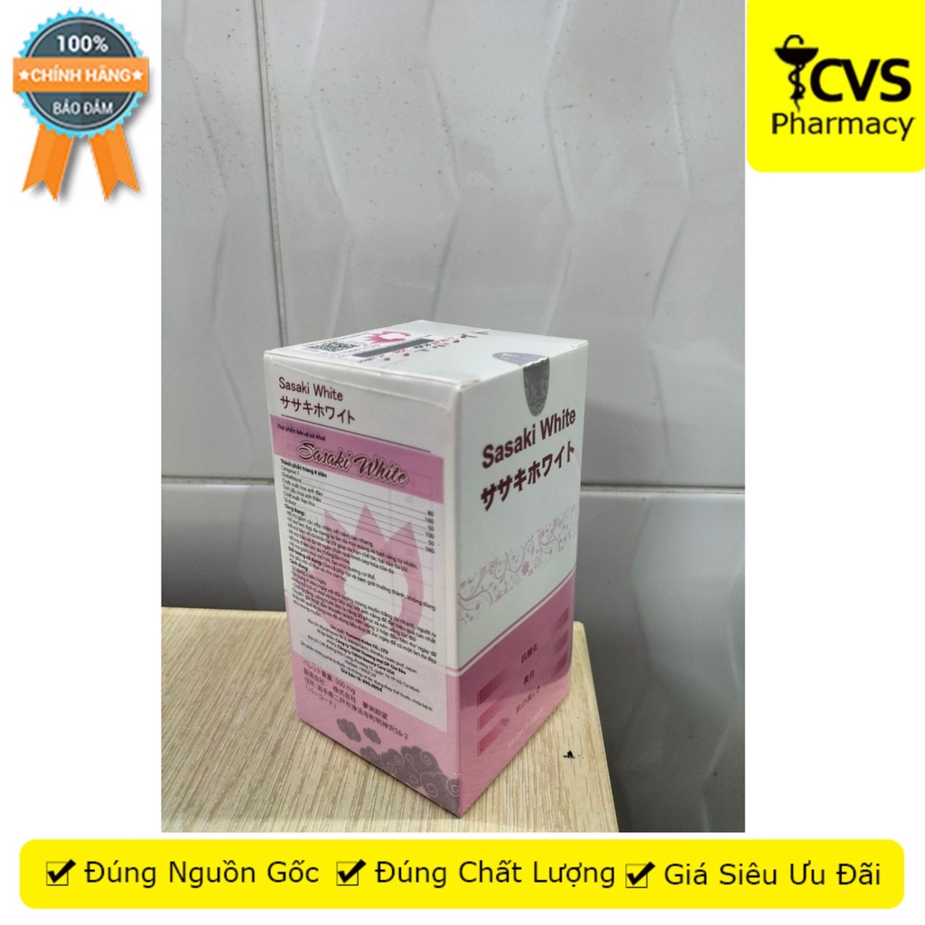 Sasaki White hoạt chất glutathion giúp làm sáng da và đẹp da từ bên trong (Hộp 60 viên) - CVS Pharmacy