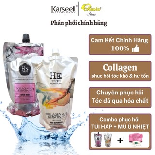 Kem ủ tóc keratin HE TEPI phục hồi tái sinh tóc siêu mềm mượt hương nước hoa 1000ML chính hãng