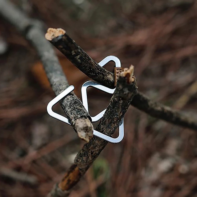 1 Móc Treo Hình Tam Giác Bằng Thép Không Gỉ Siêu Nhẹ Đa Năng Tiện Dụng Mang Theo Du Lịch Dã Ngoại