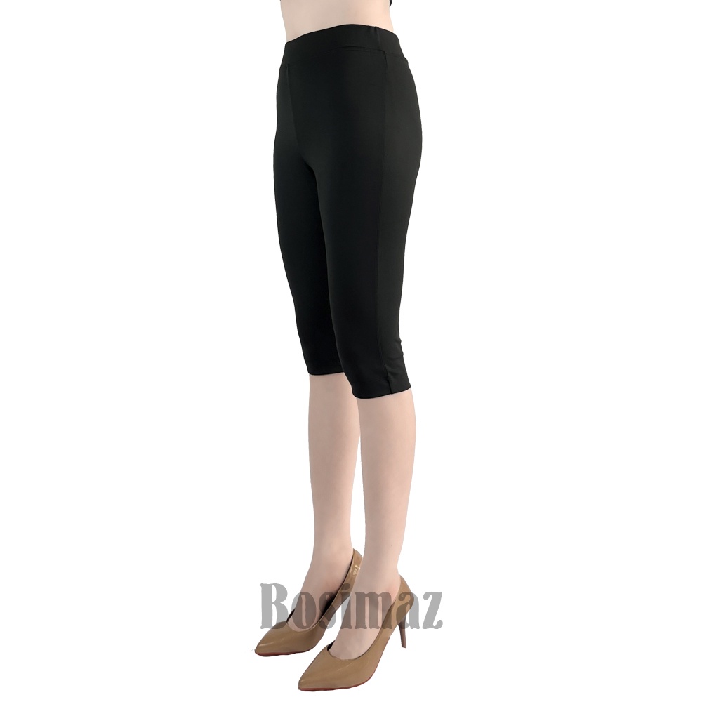 Quần Legging Ngố Bigsize Bosimaz BS391 không túi màu đen cao cấp, thun co giãn 4 chiều, vải đẹp dày, thoáng mát.