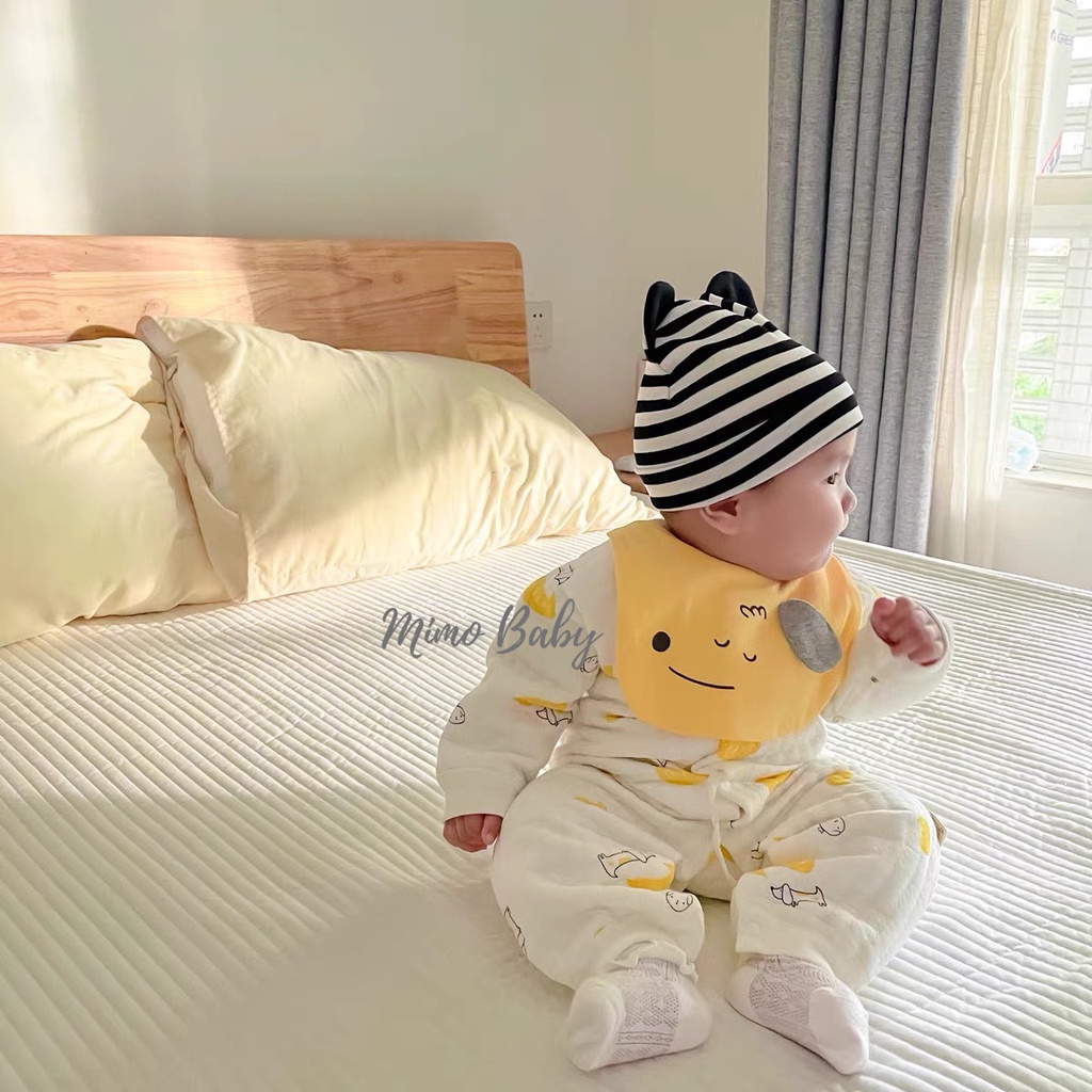 Mũ cotton tai chuột mickey cho bé - mũ trùm đầu  MD157